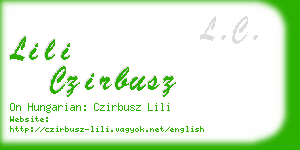 lili czirbusz business card